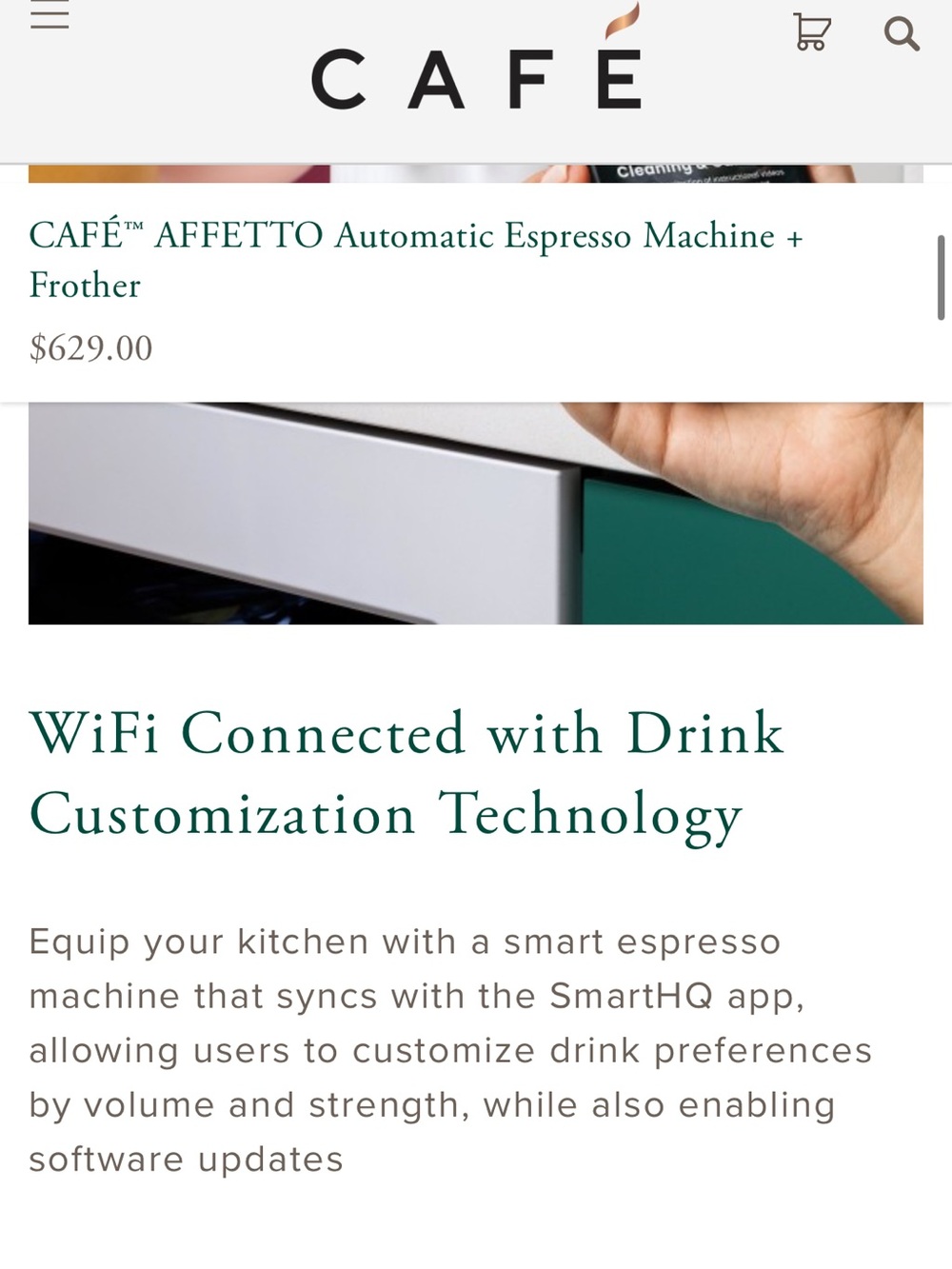CAFE AFFETTO Automatic Espresso Machine + Frother - Picture 9 of 10